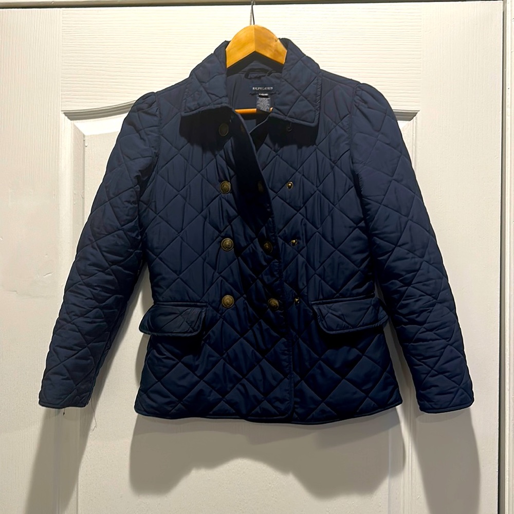 (L) 14/16 Navy Blue Ralph Lauren jacket